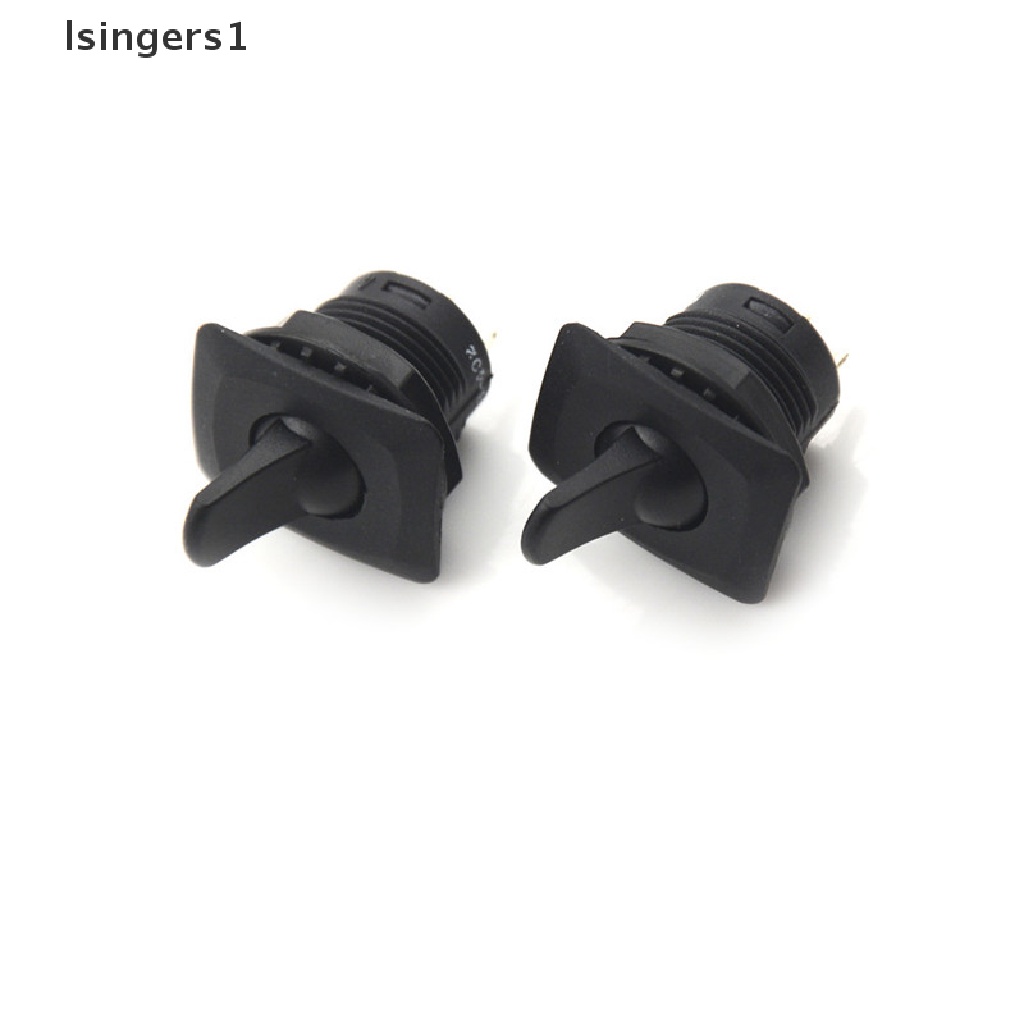 (lsingers1) 2pcs R13-402 Saklar Toggle Bulat 3Pin 2 Posisi Warna Hitam