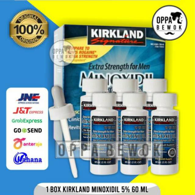 MINOXIDIL 5% KIRKLAND 1 BOX 6 BOTOL ORIGINAL 100%