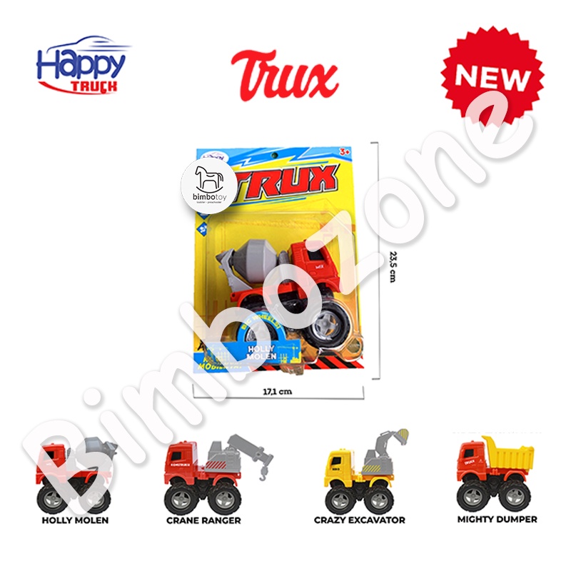 Bimbozone - Mainan anak mobil-mobilan Car Playset cars collection Mainan anak HAPPY TRUCK MONSTER TRUCK SUPER TRUCK FIGHTER