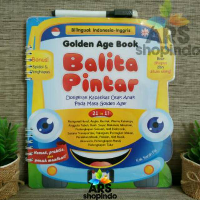 Wipe clean book balita pintar golden age book