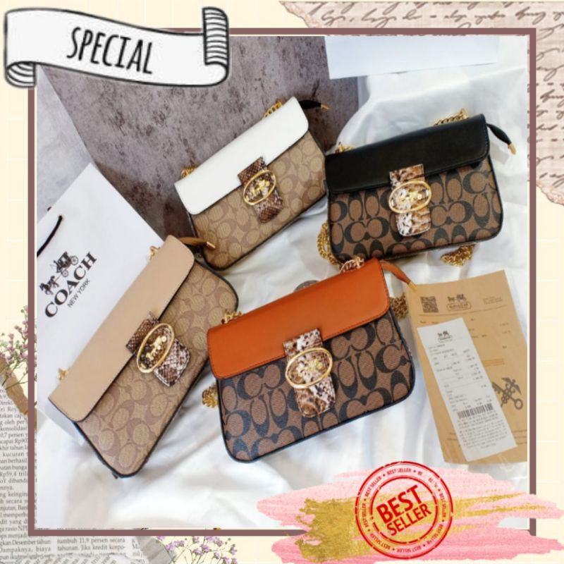 

TAS COACH GEORGIE SIGNATURE KODE SC19 FREE INCLUDE PAPERBAG & FAKEBILL