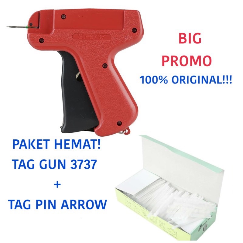 PAKET HEMAT - Tagging Gun - Alat Tembak Pasang Label / Hangtag