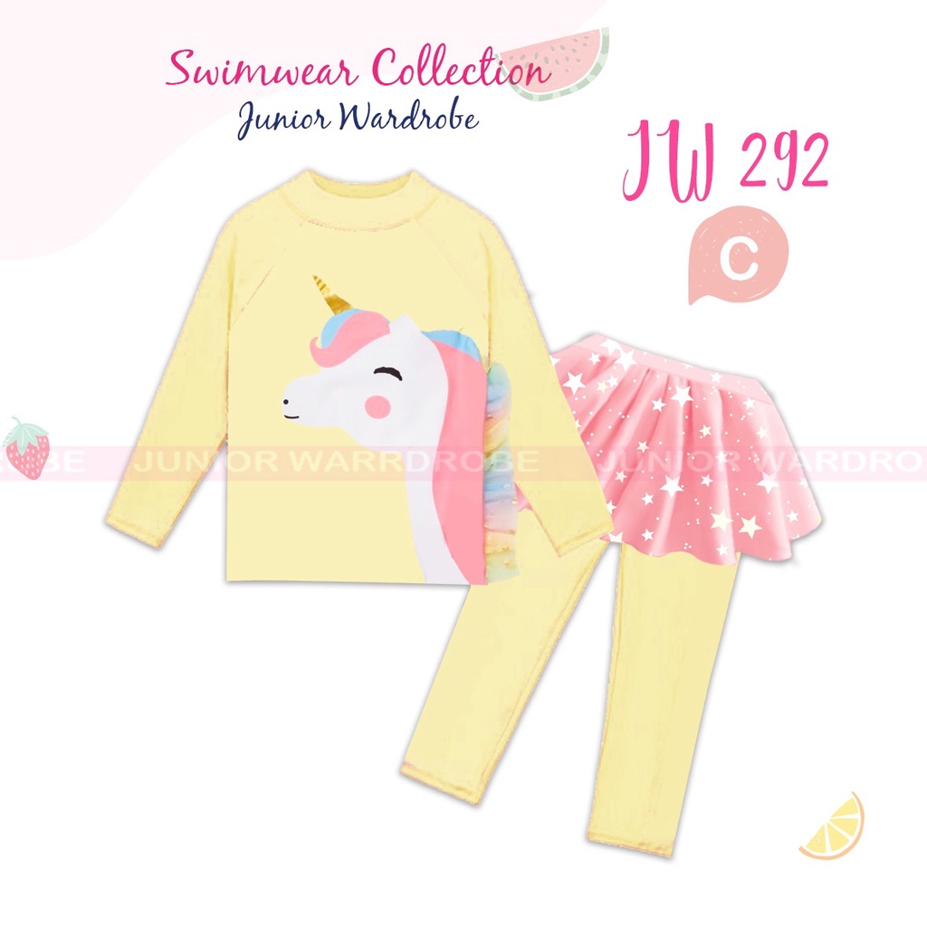 Baju Renang Anak Perempuan Swimwear JW 291 292 295 Unicorn Swan