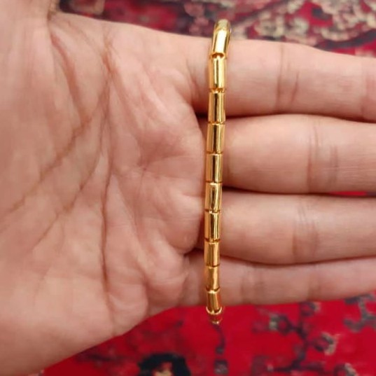 Gelang Bambu Polos Lapis Emas 24k