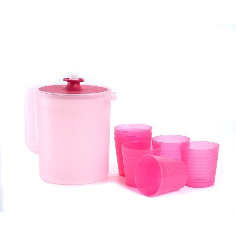 Teko set gelas isi 6pcs / Teko plastik set / tempat minuman set