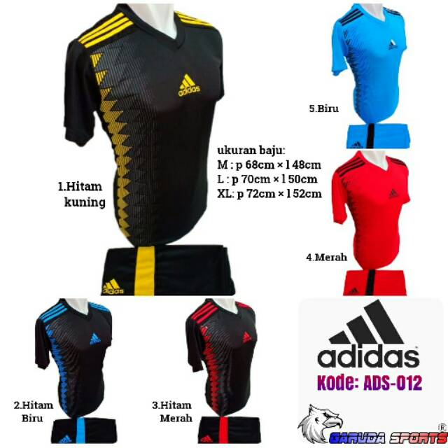 Baju bola futsal kaos olahraga seragam team setelan adidas