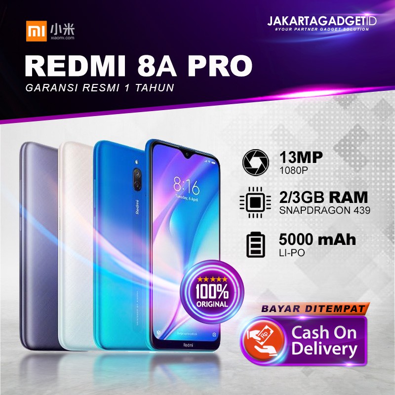 XIAOMI REDMI 8A PRO 2/32 GB - 3/32 GB GARANSI RESMI XIAOMI