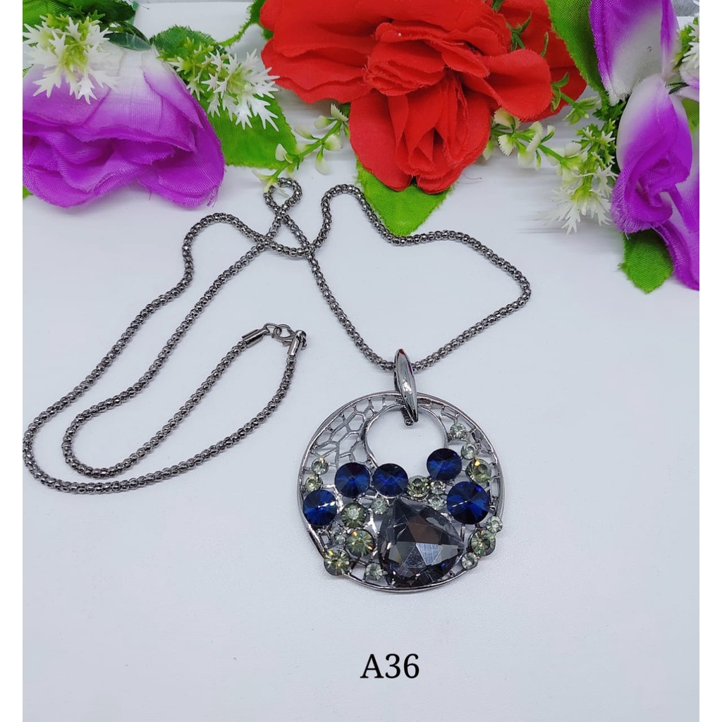 Aksesoris kalung fashion kalung elegan kalung hijab aksesoris cantik kalung daun elegan cantikA30-36