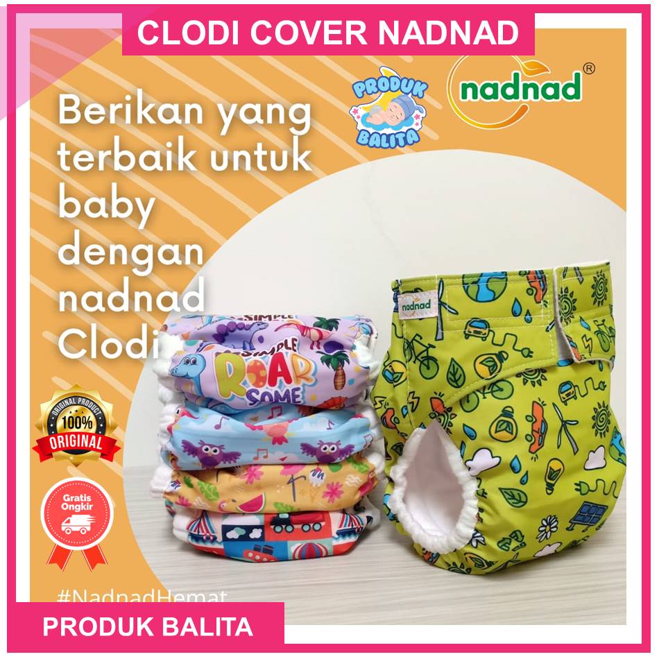 Popok Clodi Nadnad by Sakina Cover Perekat 3-11 Kg/ Celana 7-17 Kg / Popok Kain Cuci Ulang Grosir