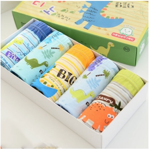 Celana Dalam Anak laki laki cowo box (5 pcs) umur 0-14 Tahun Dino impor Premium