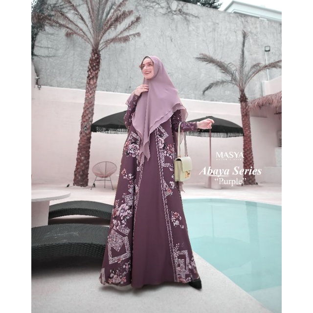 [MADENIA SYARI_MASYA] GAMIS SYARI TERBARU / DRESS SET PRINTING " ABAYA SERIES " BY MASYA