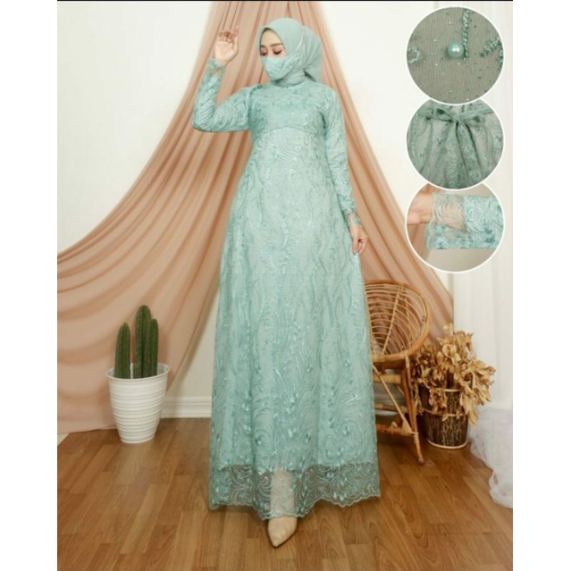 GAMIS RATU / GAMIS BRUKAT / GAMIS PESTA / KEBAYA MODERN / KEBAYA BRUKAT / OUTFIT BAJU PESTA KEKINIAN / JN