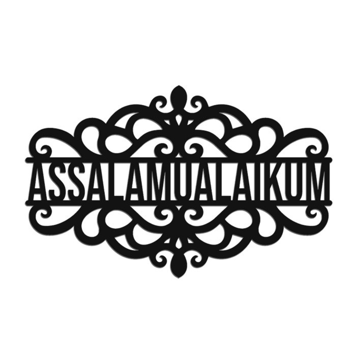 Hiasan Pintu Rumah - ASSALAMUALAIKUM Ornament -Sign Laser PLAT AKRILIK By ADN