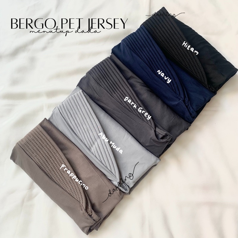 [𝗖𝗟𝗘𝗔𝗥𝗔𝗡𝗖𝗘 𝗦𝗔𝗟𝗘] HIJAB BERGO JERSEY KAOS | BERGO PET JERSEY MENUTUP DADA | BERGO INSTANT UKURAN L