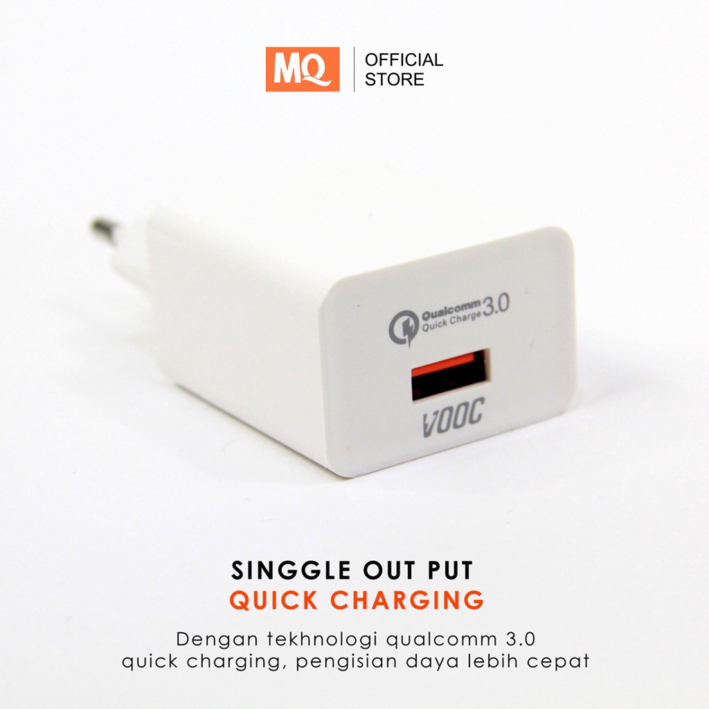 MQ 18W QC3.0 USB Fast Charging Charger Head for phone MQ-FT03