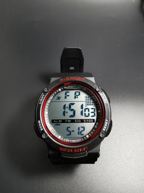 Jam tangan digital Sporty water Resist Lasika 901putih