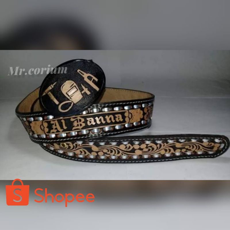 Sabuk kulit ukir Sabuk kulit warna hitam Sabuk kulit sapi Sabuk ukir