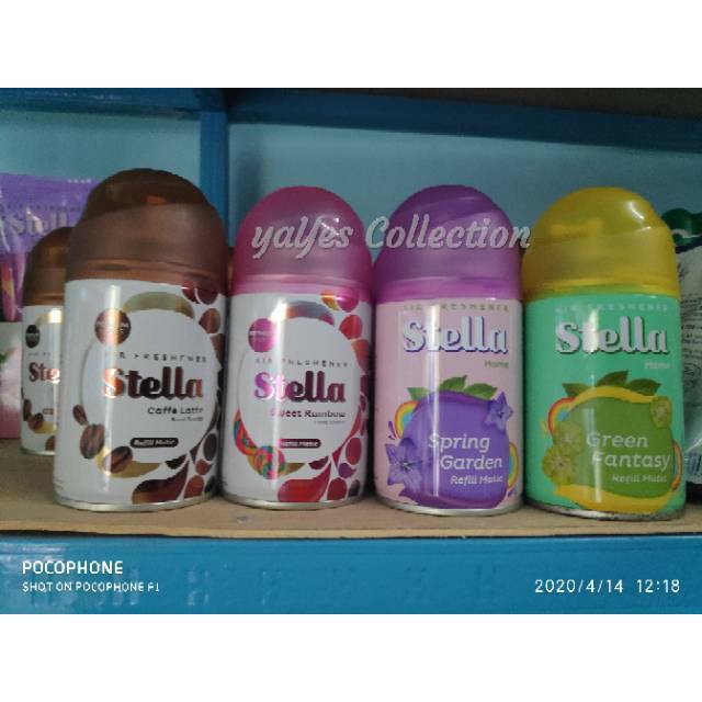 Stella home 225 ml pengharum ruangan matic refill air freshener metik refil lemon Apple caffe latte