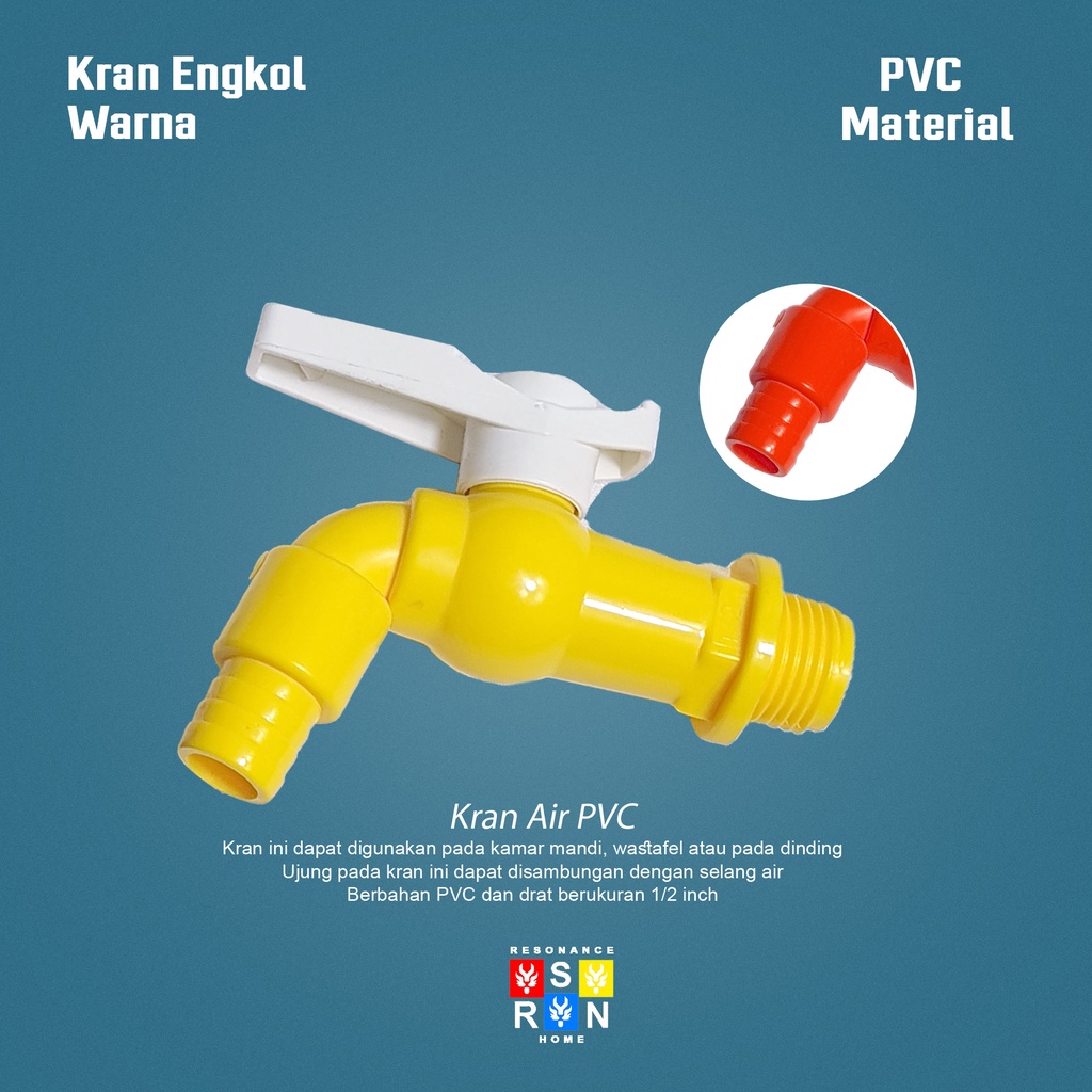 Kran AIr Taman PVC Engkol 1/2 Inch / Keran Kran Tembok Resonance Home