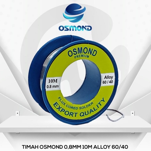 TENOL TIMAH SOLDER DIAMETER 0,8mm alloy 60/40 5meter dan 10 METER MERK OSMOND