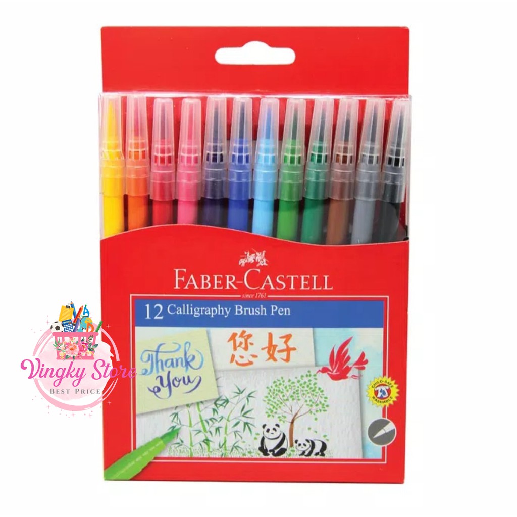 

Calligraphy Brush Pen Faber Castell 12 warna
