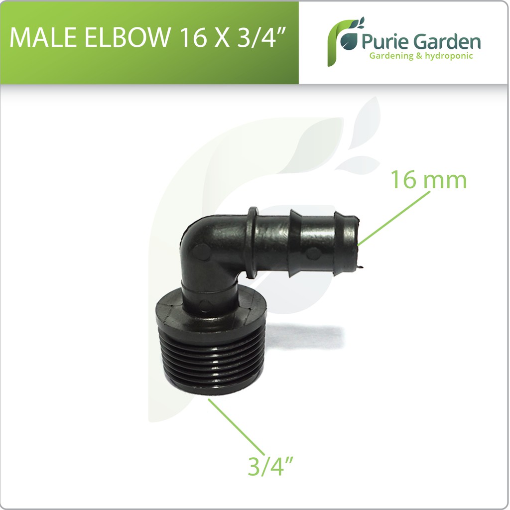 Male Elbow D. 16 x 3per4 Irritec