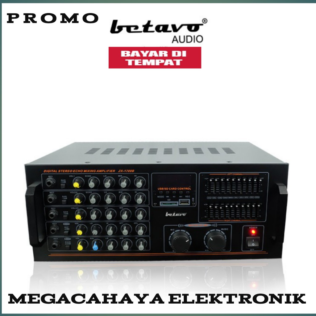 POWER AMPLIFIER MIXER BETAVO ZX 1700B BLUETOOTH KAROKE INDOOR OUTDOOR  PROFESIONAL AUDIO SOUND SYSTEM