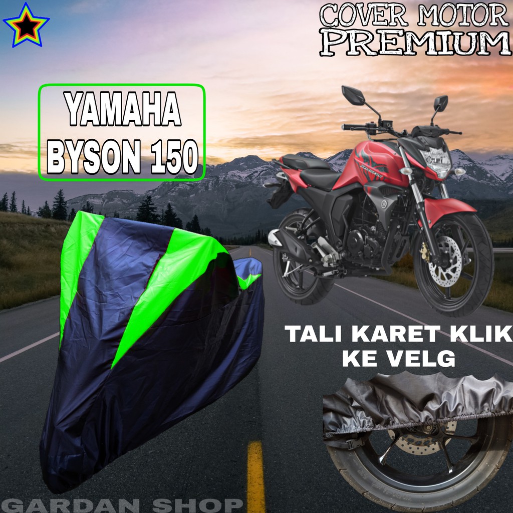 Sarung Motor YAMAHA BYSON 150 Hitam HIJAU Body Cover Penutup Pelindung Motor Yamaha Byson PREMIUM