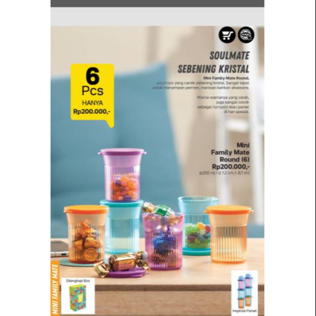 Mini family mate round / tupperware / toples