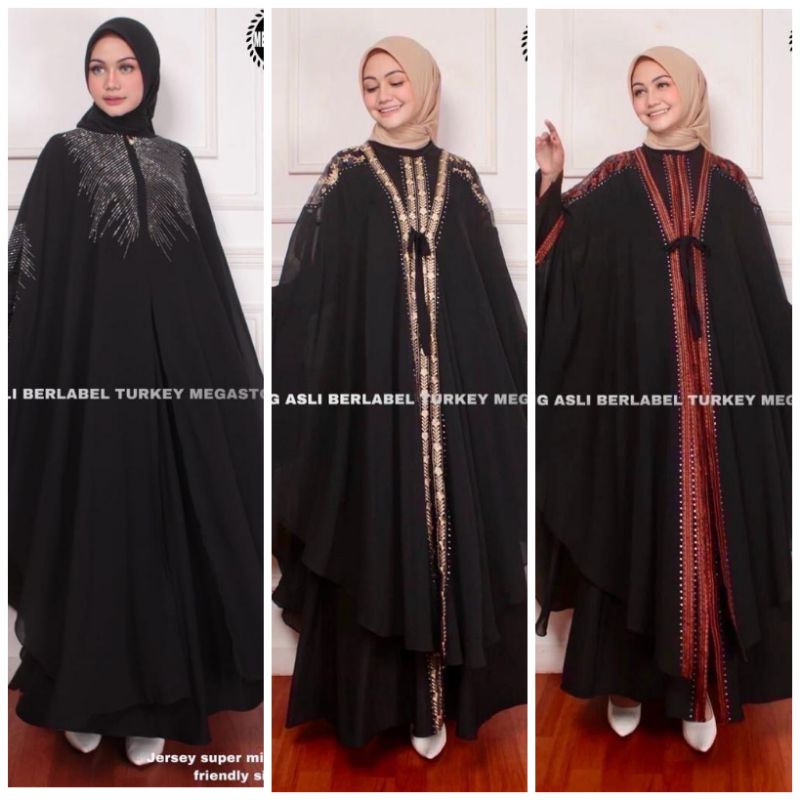 ABAYA TURKEY 1607 1608 1887 GAMIS TURKI ARABIAN INDIA JUMBO ORI MEGASTORE