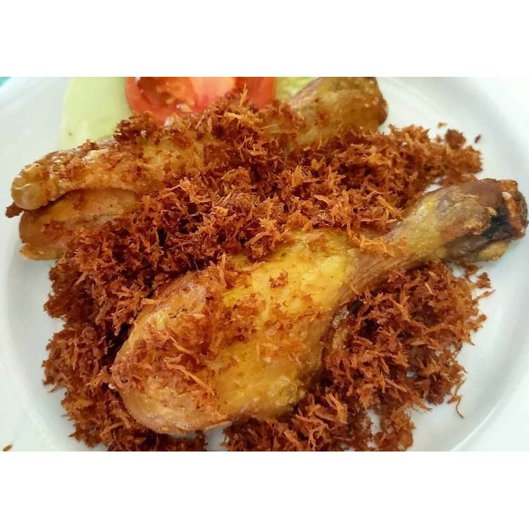 

Ayam Serundeng 1 kg | FREE SAMBAL TERASI | Kemasan 1 kg isi 9 pcs