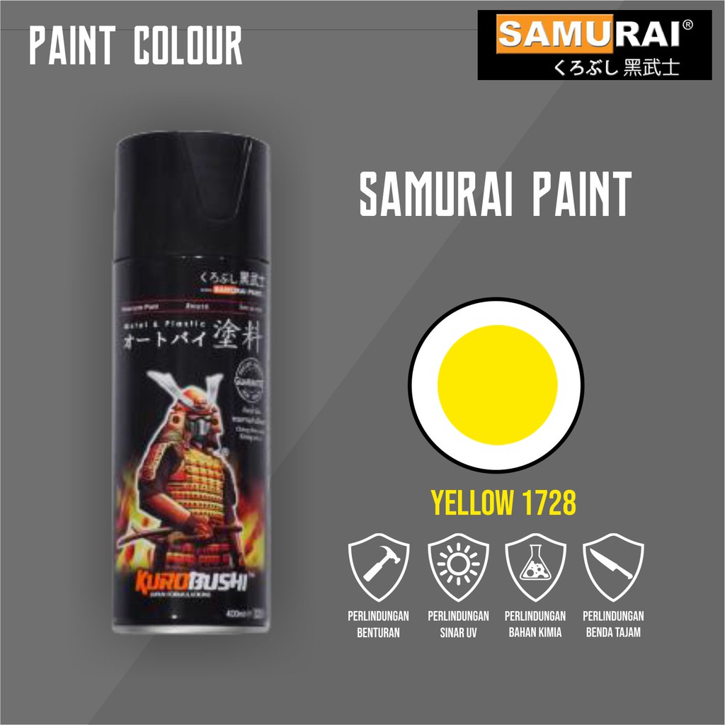 Samurai Paint 1728 Yellow Cat Semprot/Pylox Helm/Motor/Gundam