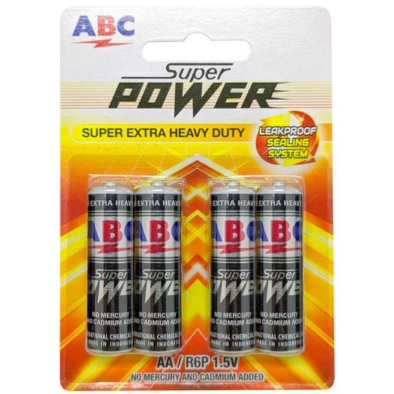 Batu Baterai AA ABC R-6 Super Power
