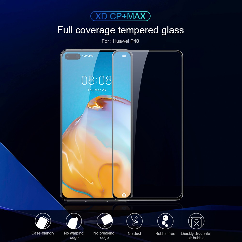 Tempered Glass HUAWEI P40 Full Cover Original XD CP+ Max