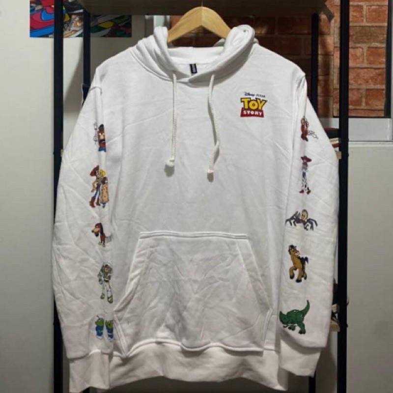 HOODIE TOY STORY WHITE HNM H&M divided branded brand thrift thrifting putih original fulltag