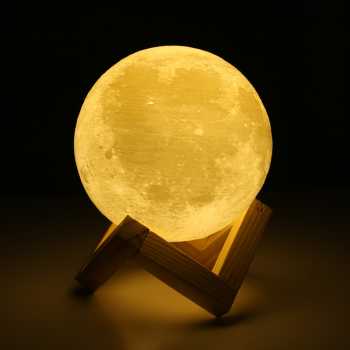 TG-DG218 TaffLED Lampu Tidur 3D Printed Moon Night Light Lamp 12 cm - ROX-05