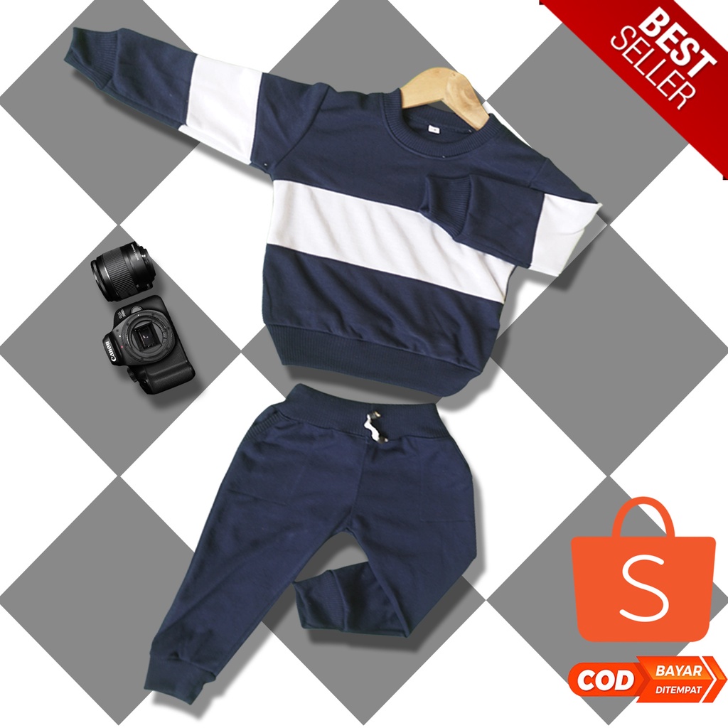 BAJU ANAK SETELAN SWEATER TRENING TRAINING JOGGER OLAHRAGA LAKILAKI/PEREMPUAN 2-12 thn-3