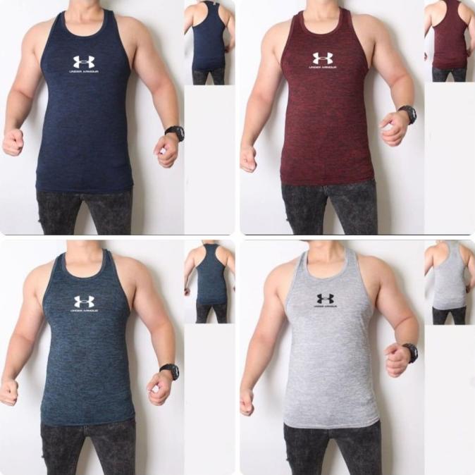 Baju kaos singlet fitnes gym pria