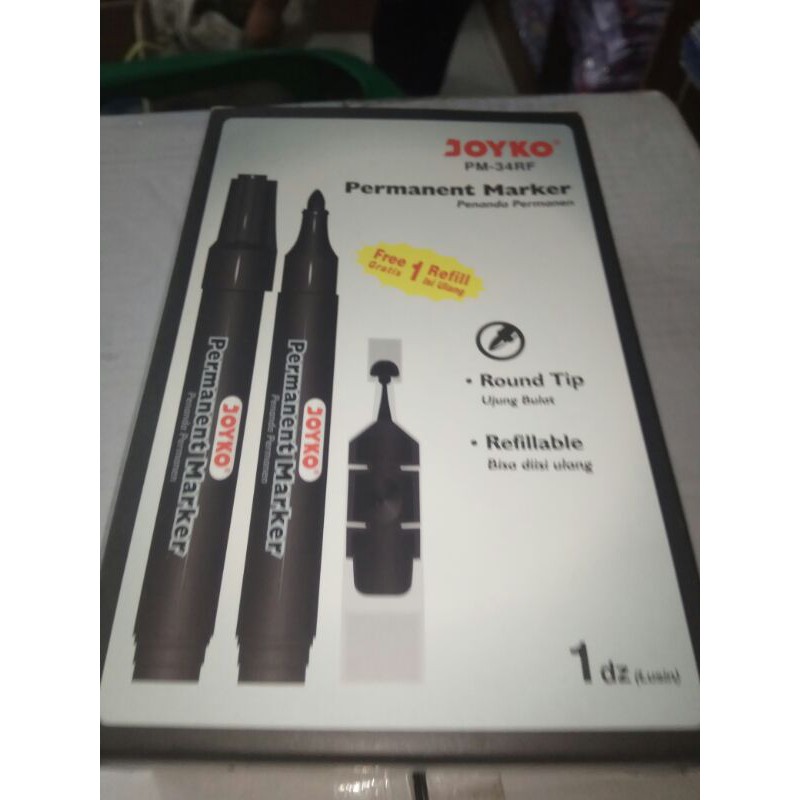 

spidol permanen +refil(joyko permanen+isinya)