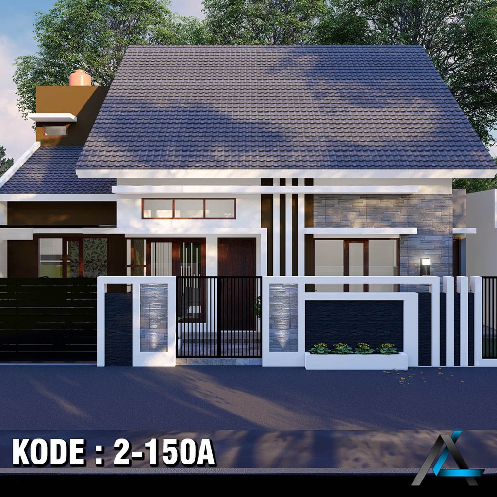 Jual DESAIN RUMAH UK 12x14 M KODE 2 150A ARSIKA DESAIN Indonesia Shopee Indonesia