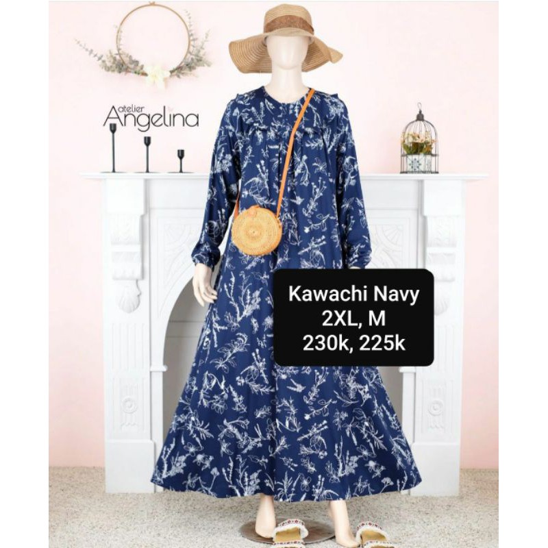 ATELIER ANGELINA MARET 2021 DIANA DRESS KAWACHI NAVY