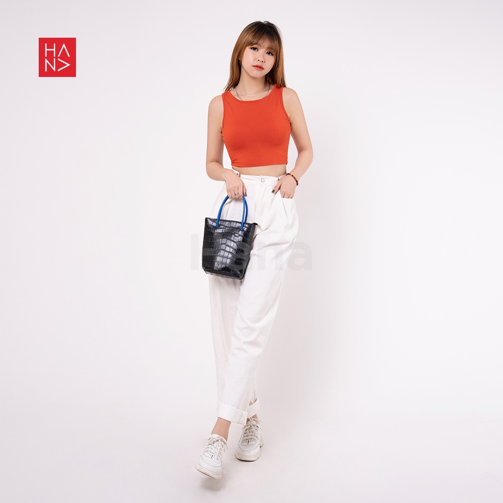 Sita Crop Tank Top Murah Atasan Wanita Murah - TT007-Brick Red