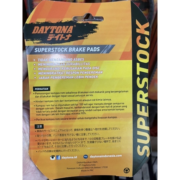 DISPAD DEPAN SUPERSTOCK DAYTONA GENIO / BEAT LED / VARIO 125 150 2018