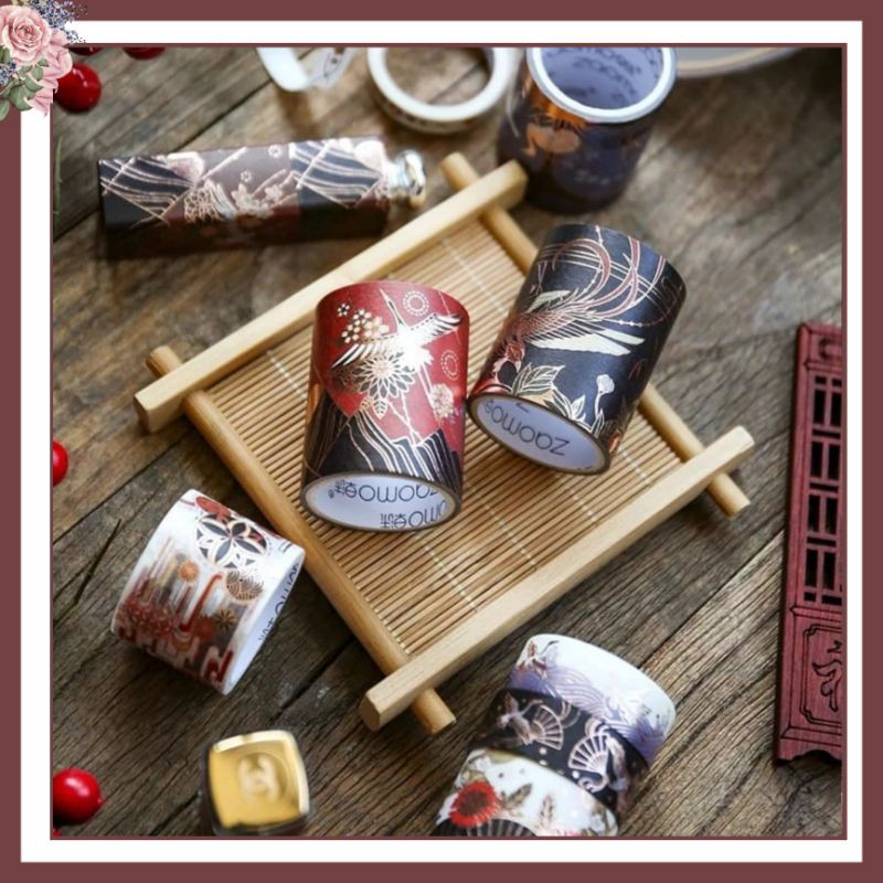 

LovelyCraftStore | W18 5pcs/set Washi Tape Japanese cranes sticker stationery journal Selotip kertas isolasi scrapbook