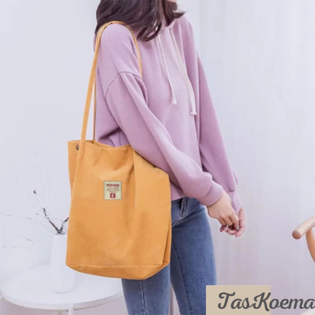 Tas tote termurah &amp; Tas Selempang Bahu Tas Tote Resleting Kanvas