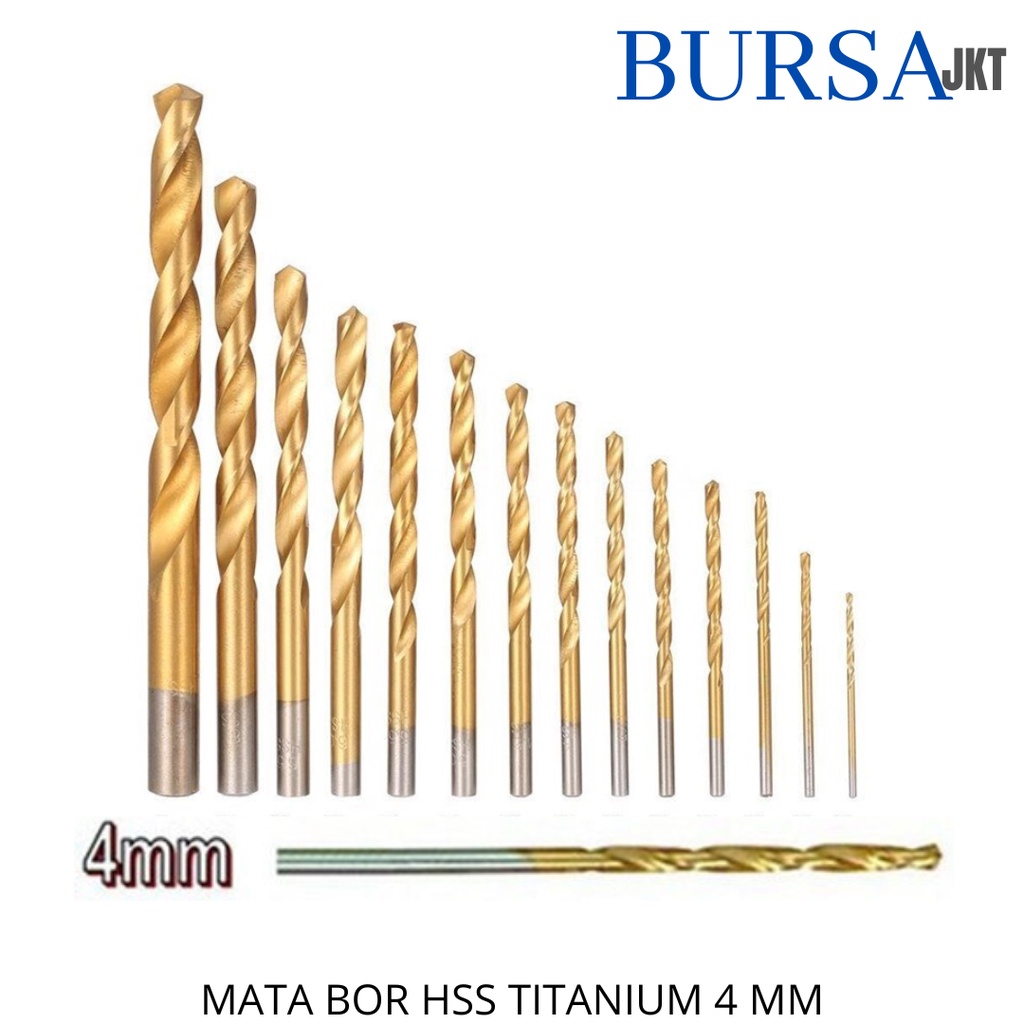 MATA BOR HSS GOLD TITANIUM COATED DRILL BIT 4241 4.0 MM