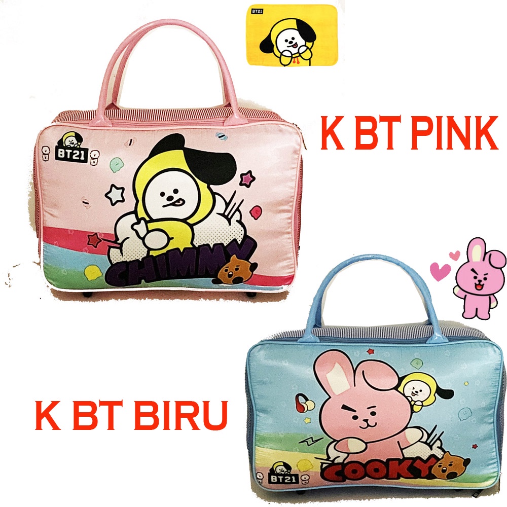 PALING MURAH PROMO FREE ONGKIR !!! Tas Travel Kanvas Korea Kekinian
