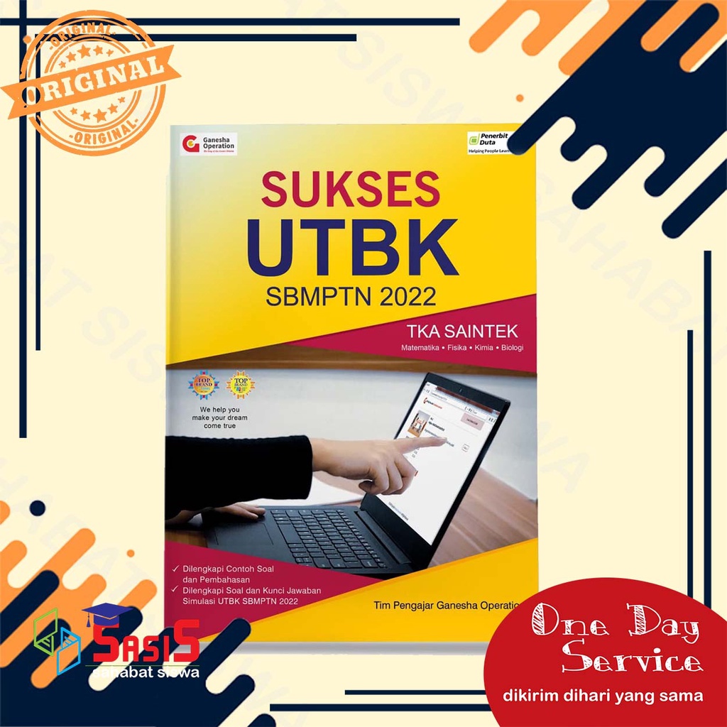 BUKU UTBK 2022 SAINTEK GO TERBARU : Sukses UTBK Saintek - BUKU SBMPTN SAINTEK 2022 GANESHA OPERATION