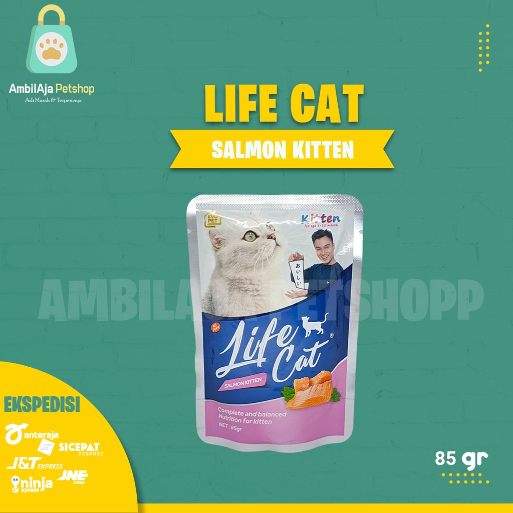 Makanan Kucing basah murah Life Cat pouch 85gr All Varian