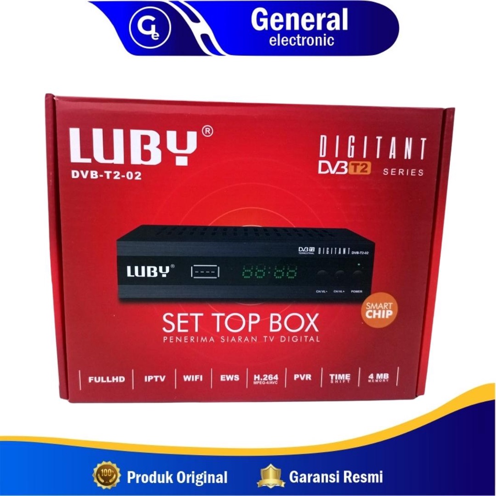 Set Top Box Luby DVB T2 STB Receiver TV STB Penerima Siaran Digital Full HD